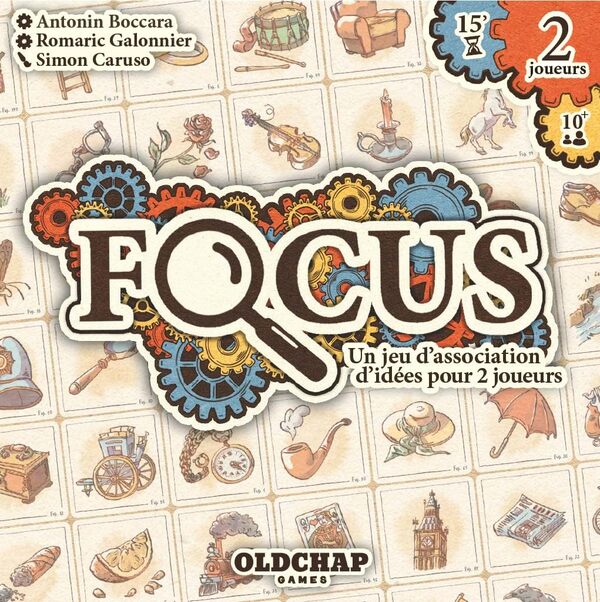 Blackrock Games Focus - OLDCHAP Games Jeu de société - Jeu d'association d'idée pour 2 Joueurs - Univers de Sherlock Holmes - dès 10 Ans - Jeu en Duo - Jeu coopératif