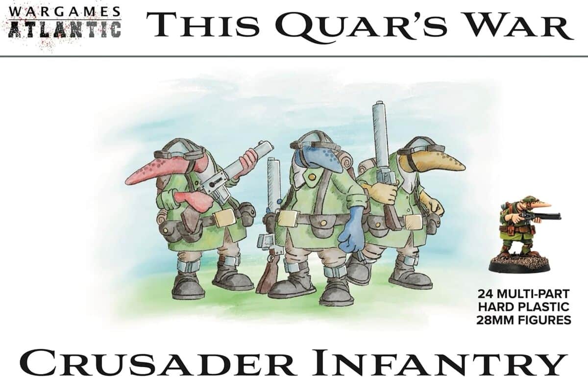 Test : wargames Atlantic Quar Crusader Infantry, miniatures en plastique 28 mm
