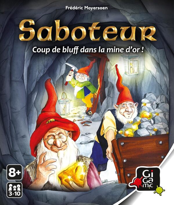 GIGAMIC - AMSABO - Jeu de Carte - 8 ans to 99 ans- Saboteur Noir