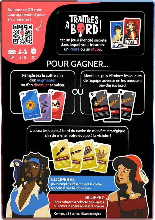 SAVANA Traitres à Bord - Jeu de société - Grand Prix du Jouet 2023 - Jeux à identité secrète - Jeu de Voyage et de Poche - Jeu de Cartes dès 10 Ans