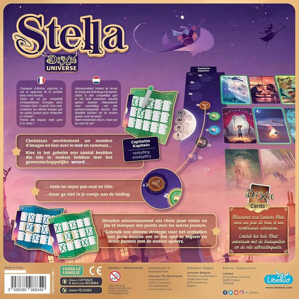 Asmodee | Stella - Dixit Universe | Libellud | FR/NL | à partir de 8 Ans | 3 à 6 Joueurs | 15 à 30 Minutes | Jeu d'association