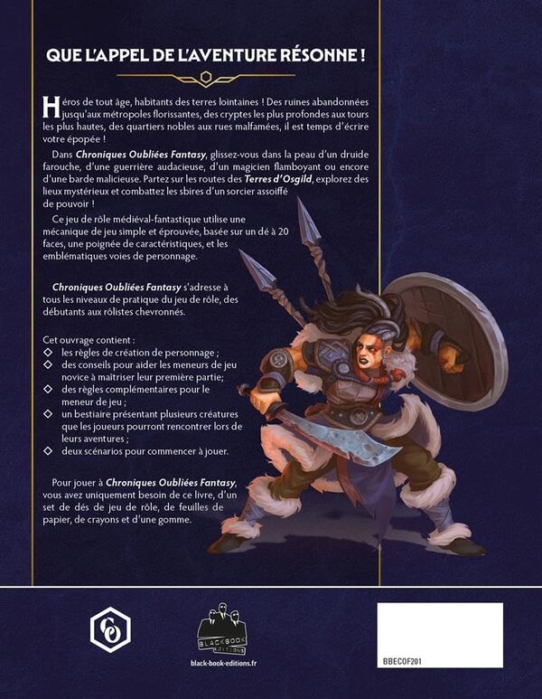 Black Book Editions Chroniques Oubliés Fantasy - Jeu de Rôle
