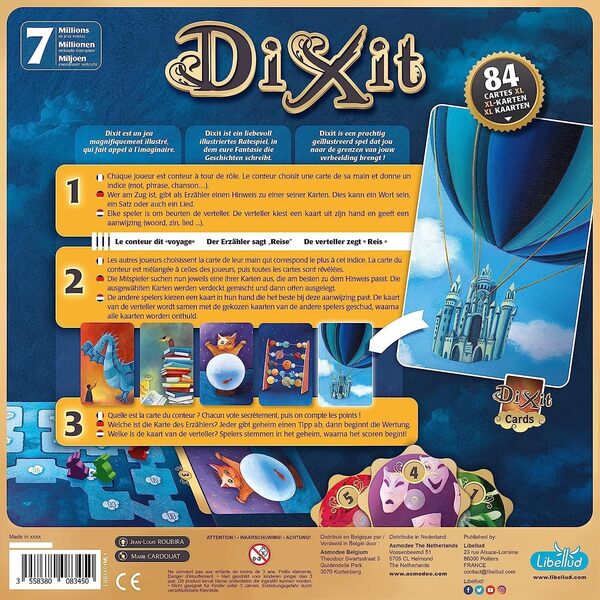Asmodee - Dixit - Une Image Vaut Mille Mots - Jeu de Société Familial & Enfants dès 8 Ans - As d'or - UNbox Now - Imagination et Intuition - Jeu de Plateau Créatif - 3 à 8 Joueurs - 30 Min - Libellud