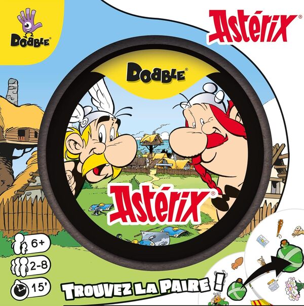 Asmodee - Dobble : Astérix - Jeux de société - Jeux de cartes - Jeu d'observation et de rapidité - Jeu adulte et enfant à partir de 6 ans - 2 à 8 joueurs - 15 min - Version française