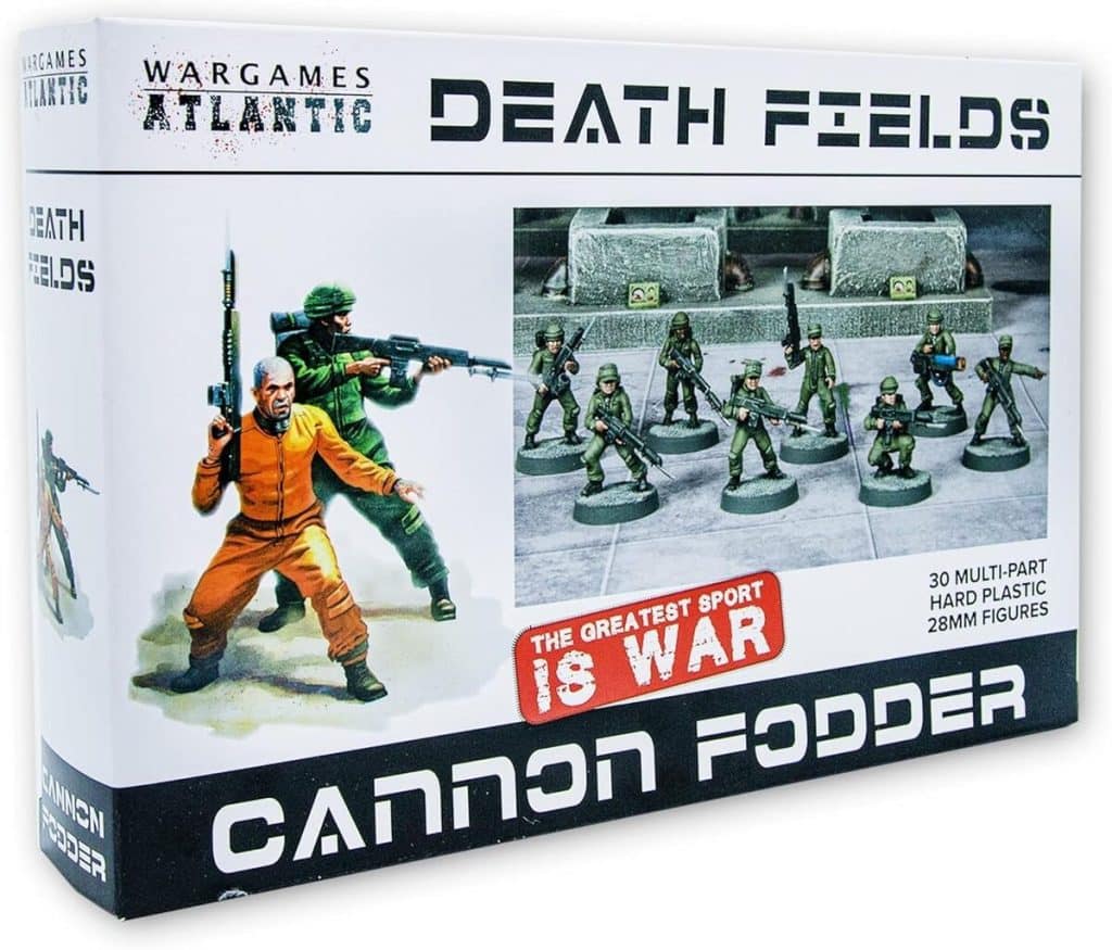 Test des figurines individuelles Wargames Atlantic Death Fields – Cannon Fodder 28 mm