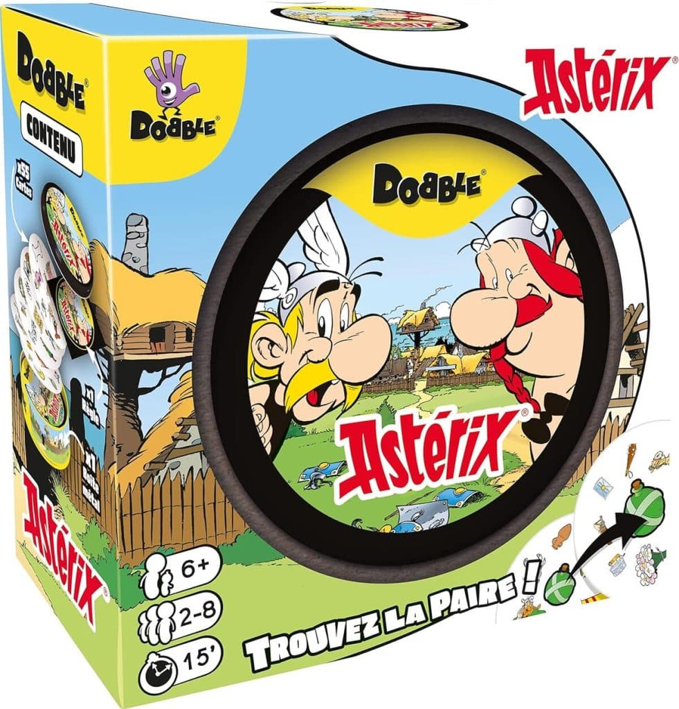 Test du jeu Asmodee Dobble : astérix, observation et rapidité