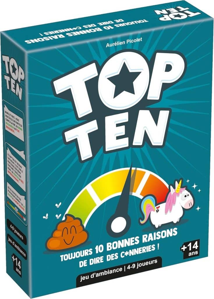 Test du jeu hilarant Asmodee Top Ten : fous rires garantis !