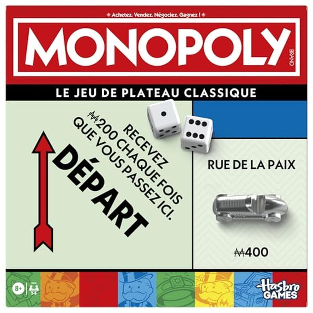Test du Monopoly : jeu de plateau grand format avec boîte de rangement