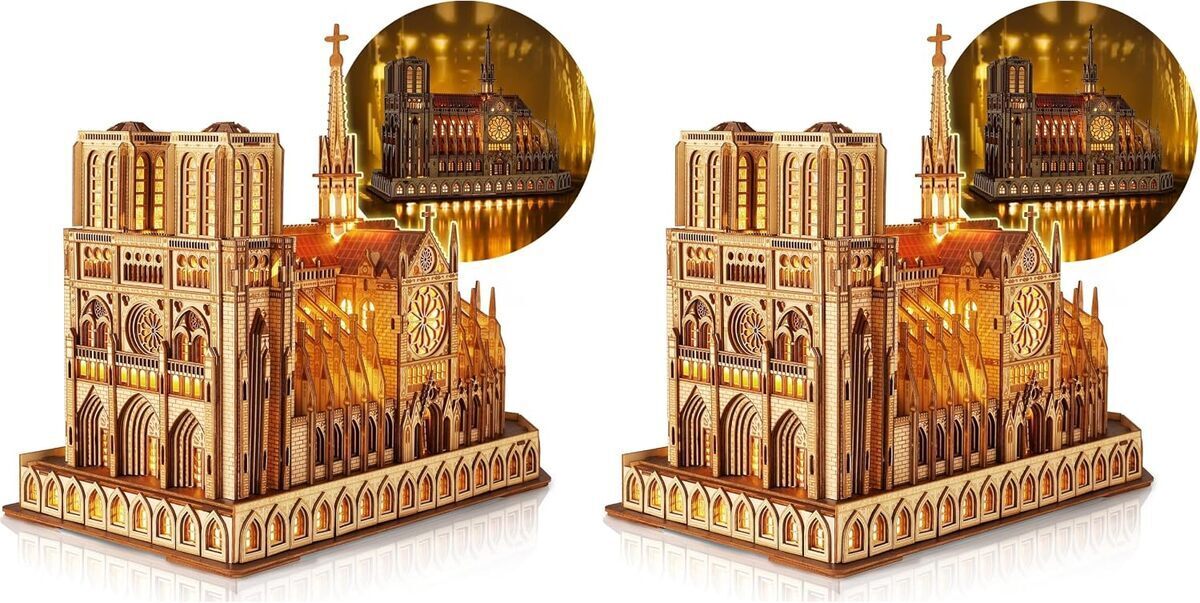Test : funpola Notre Dame de Paris puzzle 3D LED en bois