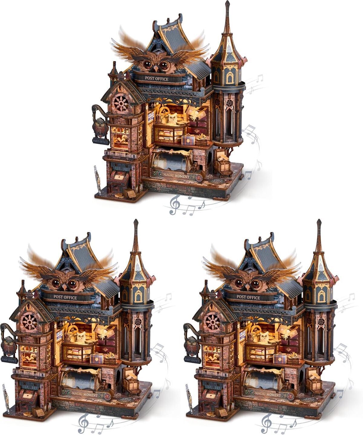 Test : maquette 3D LED Funpola Owl post office